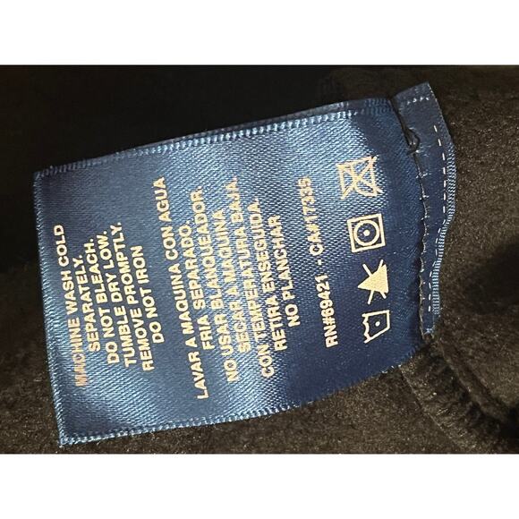 REEBOK PREMIUM MICRO FLEECE Jacket - X-Large - Black/Blue Logo - NEW - Picture 12 of 12